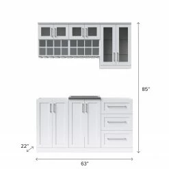 NewAge Products Home Wet Bar 7 Piece Cabinet Set - 21 Inch Home Bar Cabinets 22 NewAge Products Home Wet Bar 7 Piece Cabinet Set - 21 Inch Home Bar Cabinets