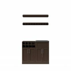 NewAge Products Home Wet Bar 5 Piece Cabinet Set - 21 Inch