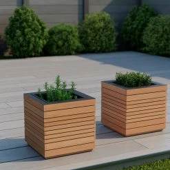 NewAge Products Rhodes Square Planter (Set Of 2) Planter Boxes 27 NewAge Products Rhodes Square Planter (Set Of 2) Planter Boxes