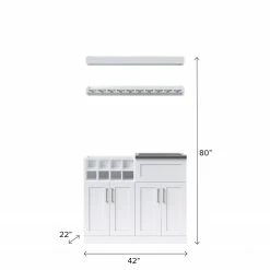 NewAge Products Home Wet Bar 5 Piece Cabinet Set - 21 Inch