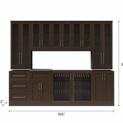 NewAge Products Home Bar Cabinets Home Wet Bar 10 Piece Cabinet Set - 21 Inch