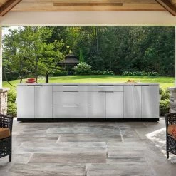NewAge Products Outdoor Kitchen Stainless Steel 4 Piece Cabinet Set