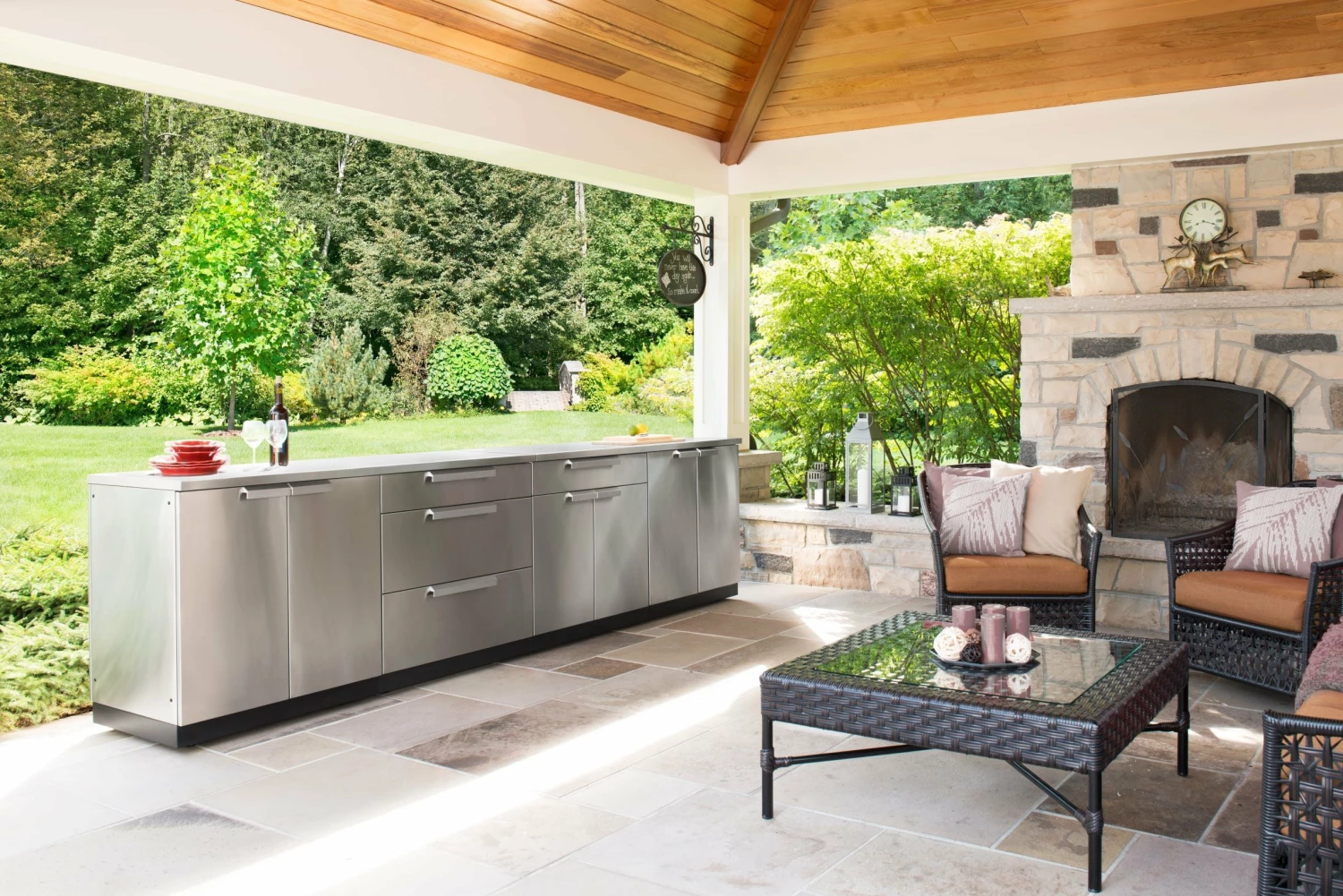 NewAge Products Outdoor Kitchen Stainless Steel 2 Piece Cabinet Set 3 NewAge Products Outdoor Kitchen Stainless Steel 2 Piece Cabinet Set