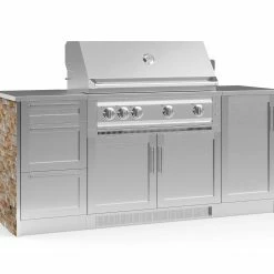 NewAge Products Outdoor Kitchen Signature Series 6 Piece Cabinet Set With Grill