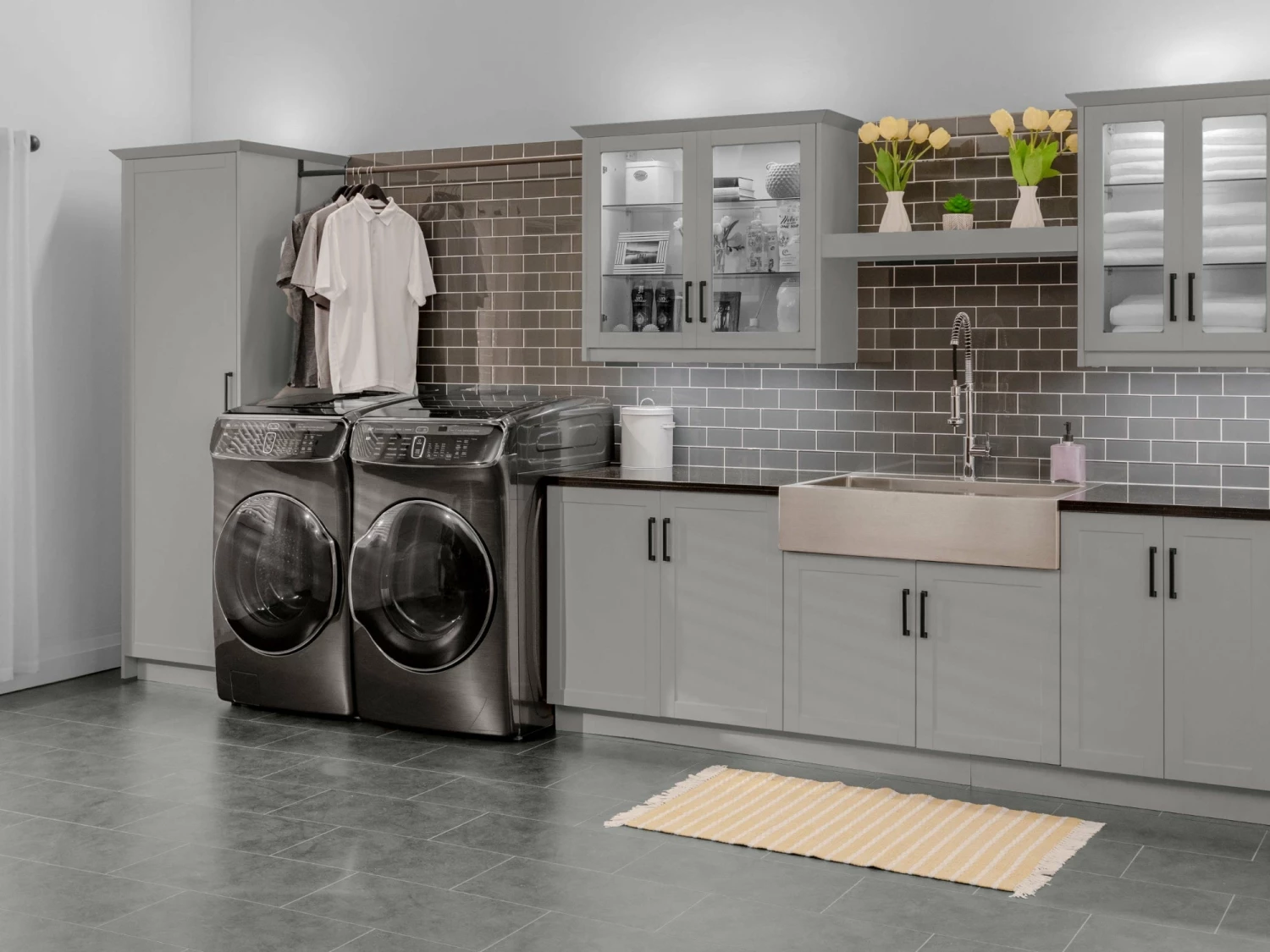NewAge Products Laundry Room Cabinets Home Laundry Room 9 Piece Cabinet Set With Single Drawer Cabinet, Sink And Faucet 15 NewAge Products Laundry Room Cabinets Home Laundry Room 9 Piece Cabinet Set With Single Drawer Cabinet, Sink And Faucet