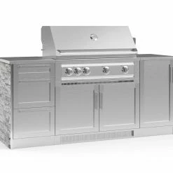 NewAge Products Outdoor Kitchen Signature Series 6 Piece Cabinet Set With Grill