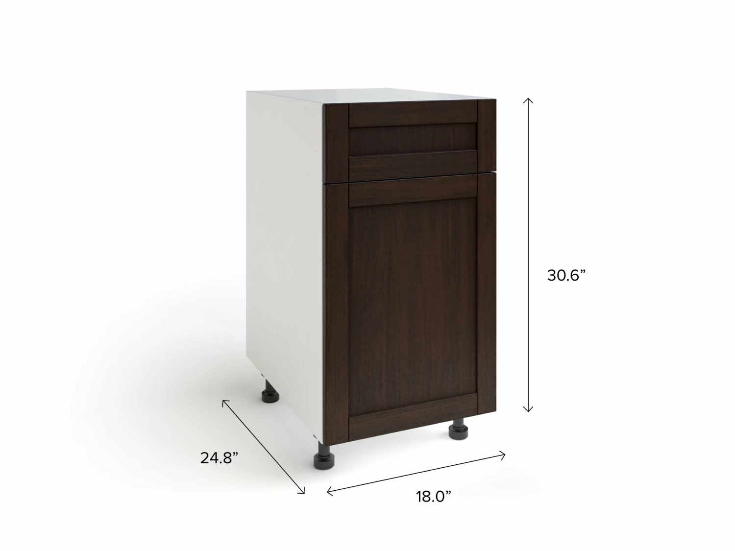 NewAge Products Home One Door, Single Drawer Cabinet, 18 Inch 48 NewAge Products Home One Door, Single Drawer Cabinet, 18 Inch