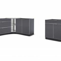 NewAge Products Outdoor Kitchen Aluminum 4 Piece Cabinet Set