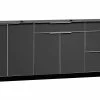 NewAge Products Outdoor Kitchen Aluminum 3 Piece Cabinet Set