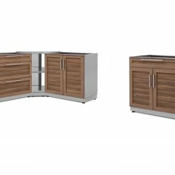 NewAge Products Outdoor Kitchen Stainless Steel 4 Piece Cabinet Set 35 NewAge Products Outdoor Kitchen Stainless Steel 4 Piece Cabinet Set