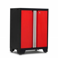 NewAge Products Bold Series Red 2-Door Base Cabinet Garage Storage