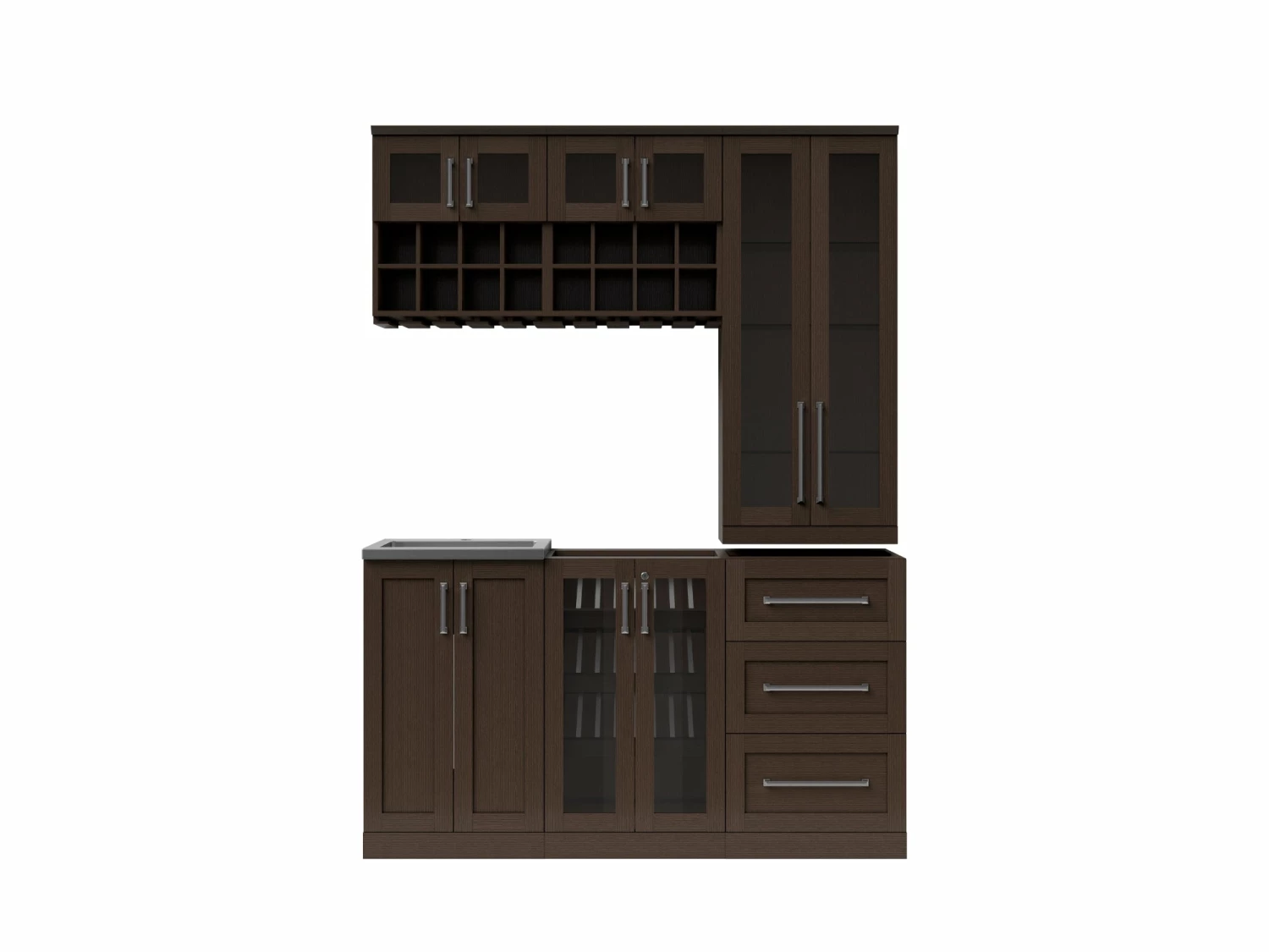 NewAge Products Home Wet Bar 7 Piece Cabinet Set - 21 Inch Home Bar Cabinets 11 NewAge Products Home Wet Bar 7 Piece Cabinet Set - 21 Inch Home Bar Cabinets