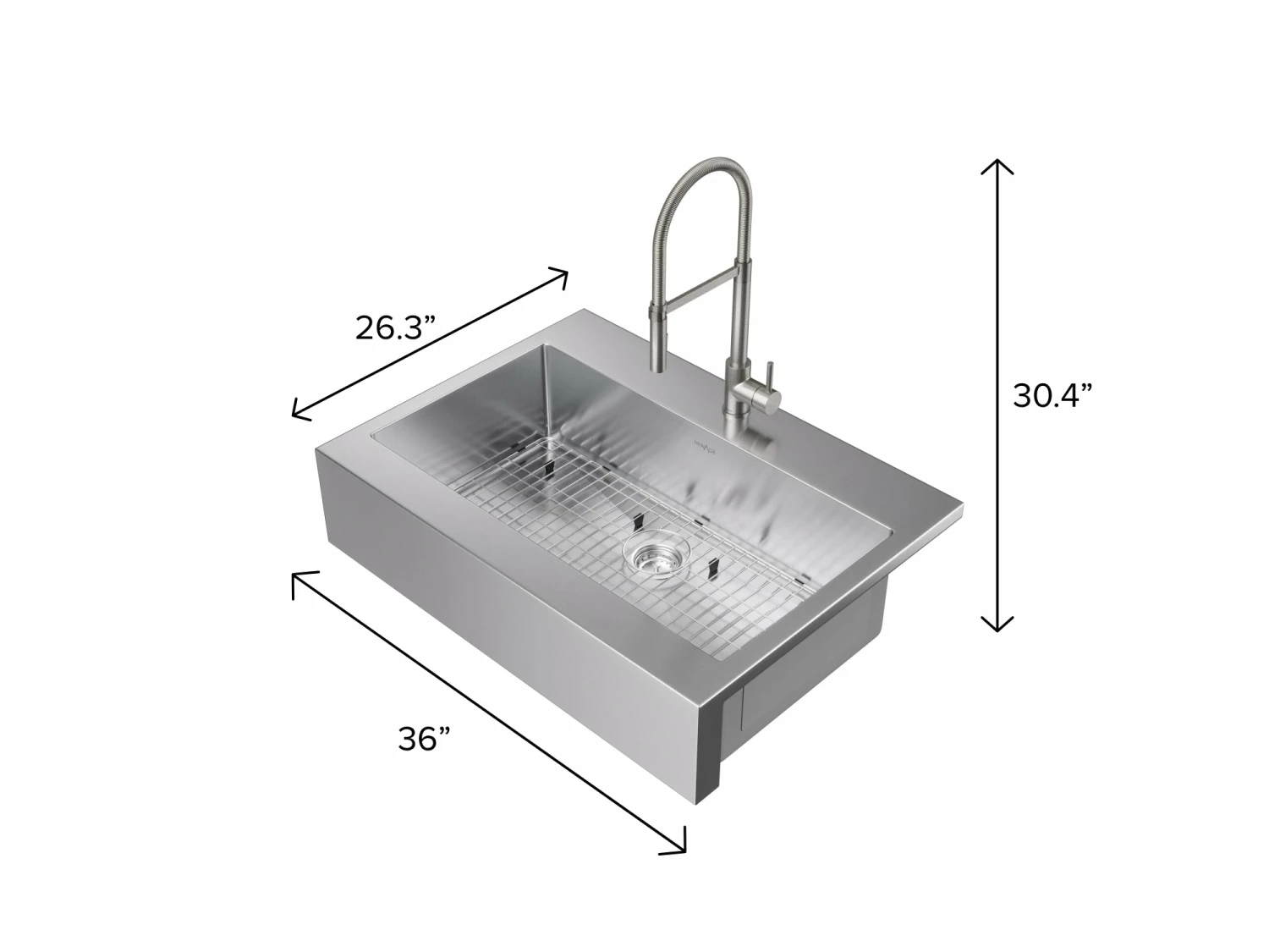 NewAge Products Shop Kitchen Sets 36 In. Farmhouse Sink With Flex Pull Down Faucet 2 NewAge Products Shop Kitchen Sets 36 In. Farmhouse Sink With Flex Pull Down Faucet