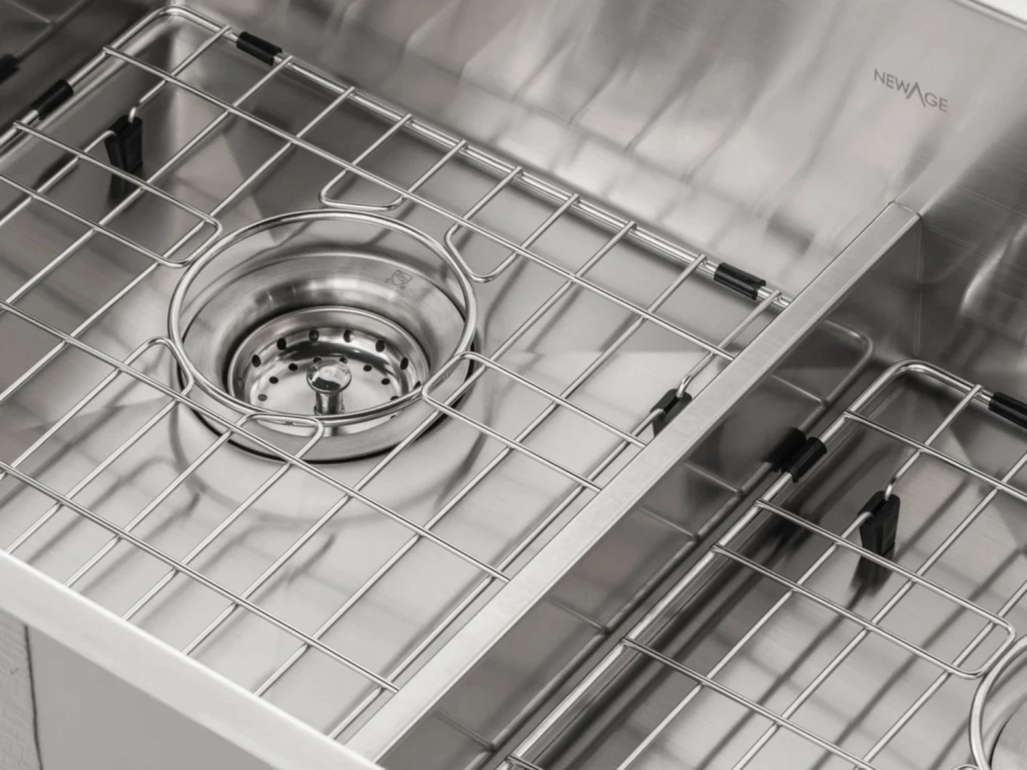 NewAge Products 30.35 In. Undermount Double Bowl Stainless Steel Sink With Flex Pull Down Faucet 5 NewAge Products 30.35 In. Undermount Double Bowl Stainless Steel Sink With Flex Pull Down Faucet