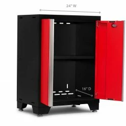 NewAge Products Bold Series Red 2-Door Base Cabinet Garage Storage
