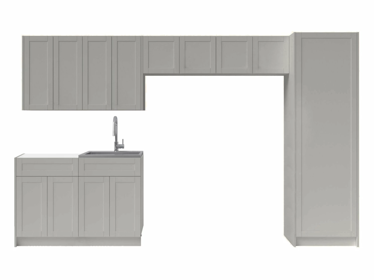 NewAge Products Laundry Room Cabinets Home Laundry Room 9 Piece Cabinet Set With Single Drawer Cabinet, Sink And Faucet 13 NewAge Products Laundry Room Cabinets Home Laundry Room 9 Piece Cabinet Set With Single Drawer Cabinet, Sink And Faucet