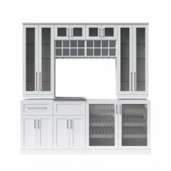 NewAge Products Home Bar 8 Piece Cabinet Set - 21 Inch