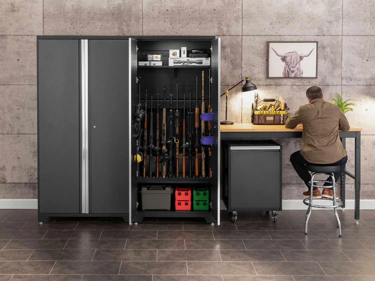 NewAge Products 36 In. Secure Gun Cabinet With Accessories 5 NewAge Products 36 In. Secure Gun Cabinet With Accessories