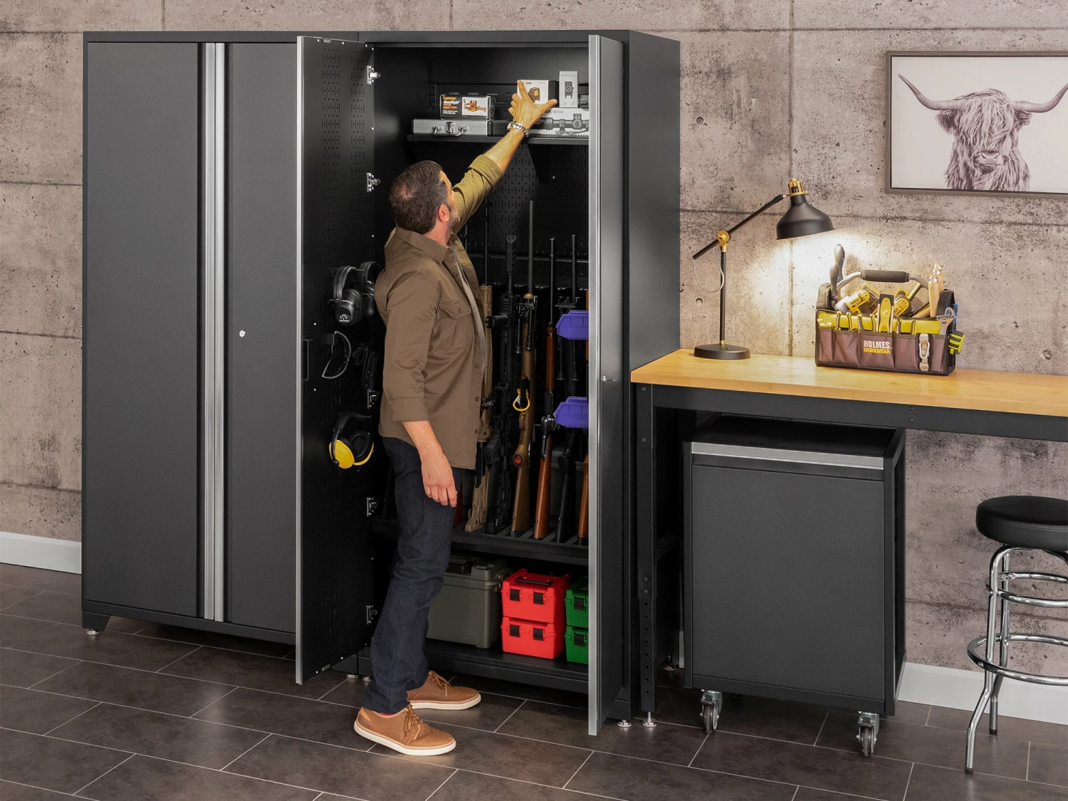 NewAge Products 36 In. Secure Gun Cabinet With Accessories 6 NewAge Products 36 In. Secure Gun Cabinet With Accessories