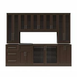 NewAge Products Home Bar Cabinets Home Wet Bar 10 Piece Cabinet Set - 21 Inch