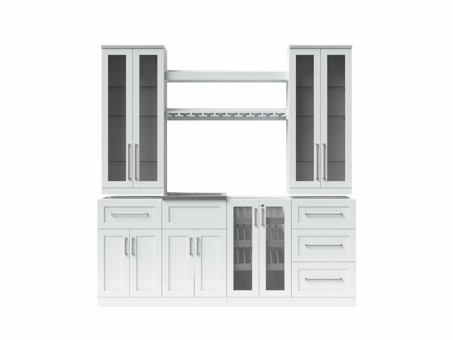 NewAge Products Home Wet Bar 9 Piece Cabinet Set - 21 Inch 1 NewAge Products Home Wet Bar 9 Piece Cabinet Set - 21 Inch
