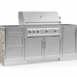 NewAge Products Outdoor Kitchen Signature Series 6 Piece Cabinet Set With Grill