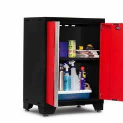 NewAge Products Bold Series Red 2-Door Base Cabinet Garage Storage