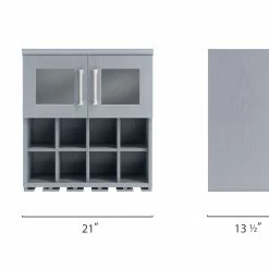 NewAge Products Home Bar Wall Wine Rack Cabinet - 21” Home Bar Cabinets 23 NewAge Products Home Bar Wall Wine Rack Cabinet - 21” Home Bar Cabinets