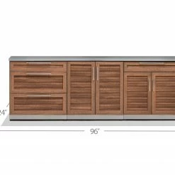 NewAge Products Outdoor Kitchen Stainless Steel 3 Piece Cabinet Set