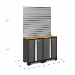 NewAge Products Bold Series Gray 3 Piece Cabinet Set