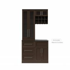 NewAge Products Home Wet Bar 5 Piece Cabinet Set - 21 Inch Home Bar Cabinets