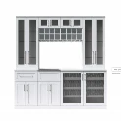 NewAge Products Home Bar 8 Piece Cabinet Set - 21 Inch