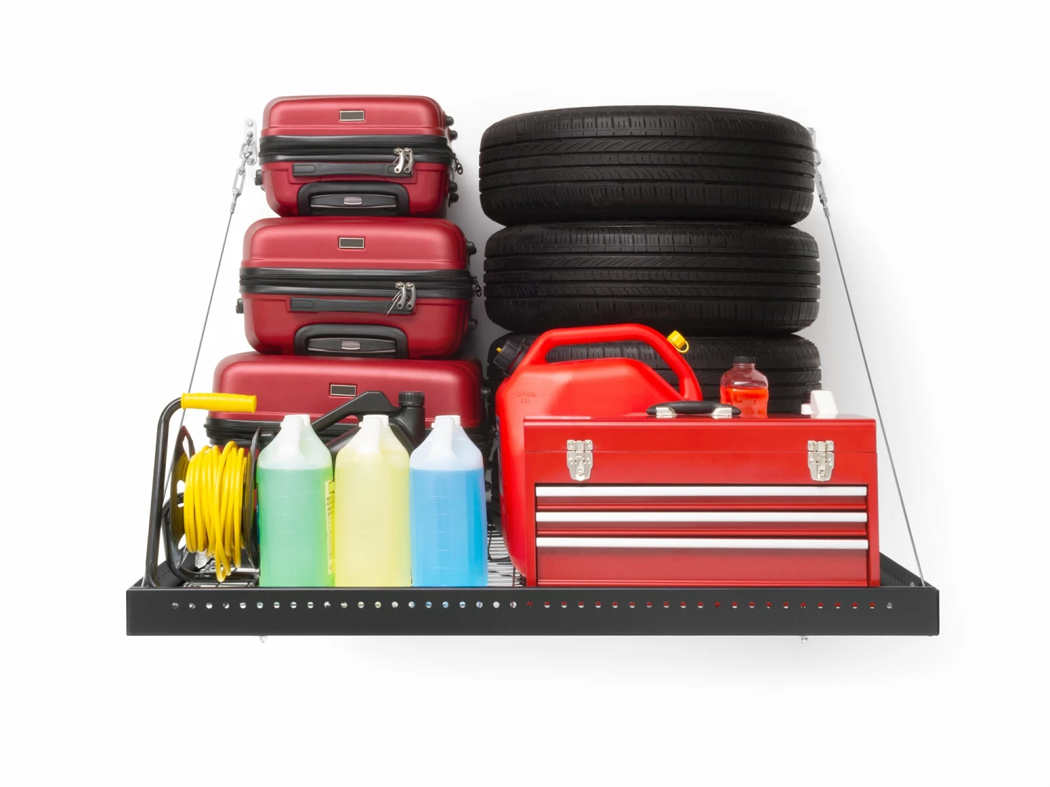 NewAge Products Pro Series 4 Ft. X 4 Ft. Wall Mounted Steel Shelf 2 NewAge Products Pro Series 4 Ft. X 4 Ft. Wall Mounted Steel Shelf