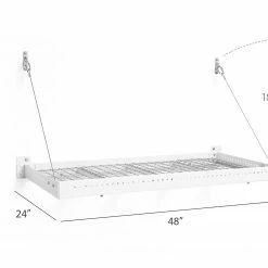 NewAge Products Pro Series 2 Ft. X 4 Ft. Wall Mounted Steel Shelf 39 NewAge Products Pro Series 2 Ft. X 4 Ft. Wall Mounted Steel Shelf