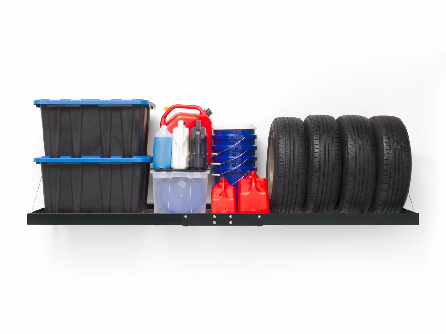 NewAge Products Pro Series 2 Ft. X 8 Ft. Wall Mounted Steel Shelf 2 NewAge Products Pro Series 2 Ft. X 8 Ft. Wall Mounted Steel Shelf