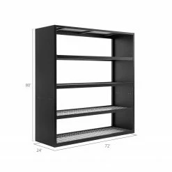 NewAge Products Pro Series 72 In. Wall Mounted Rack Large Storage Solutions
