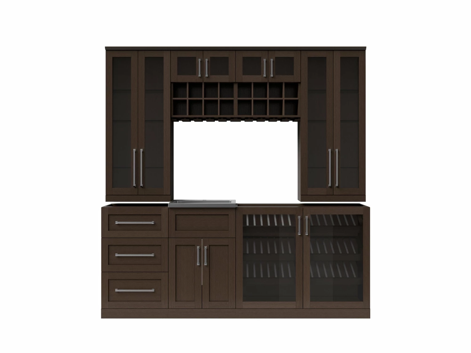 NewAge Products Home Bar 8 Piece Cabinet Set - 21 Inch 11 NewAge Products Home Bar 8 Piece Cabinet Set - 21 Inch