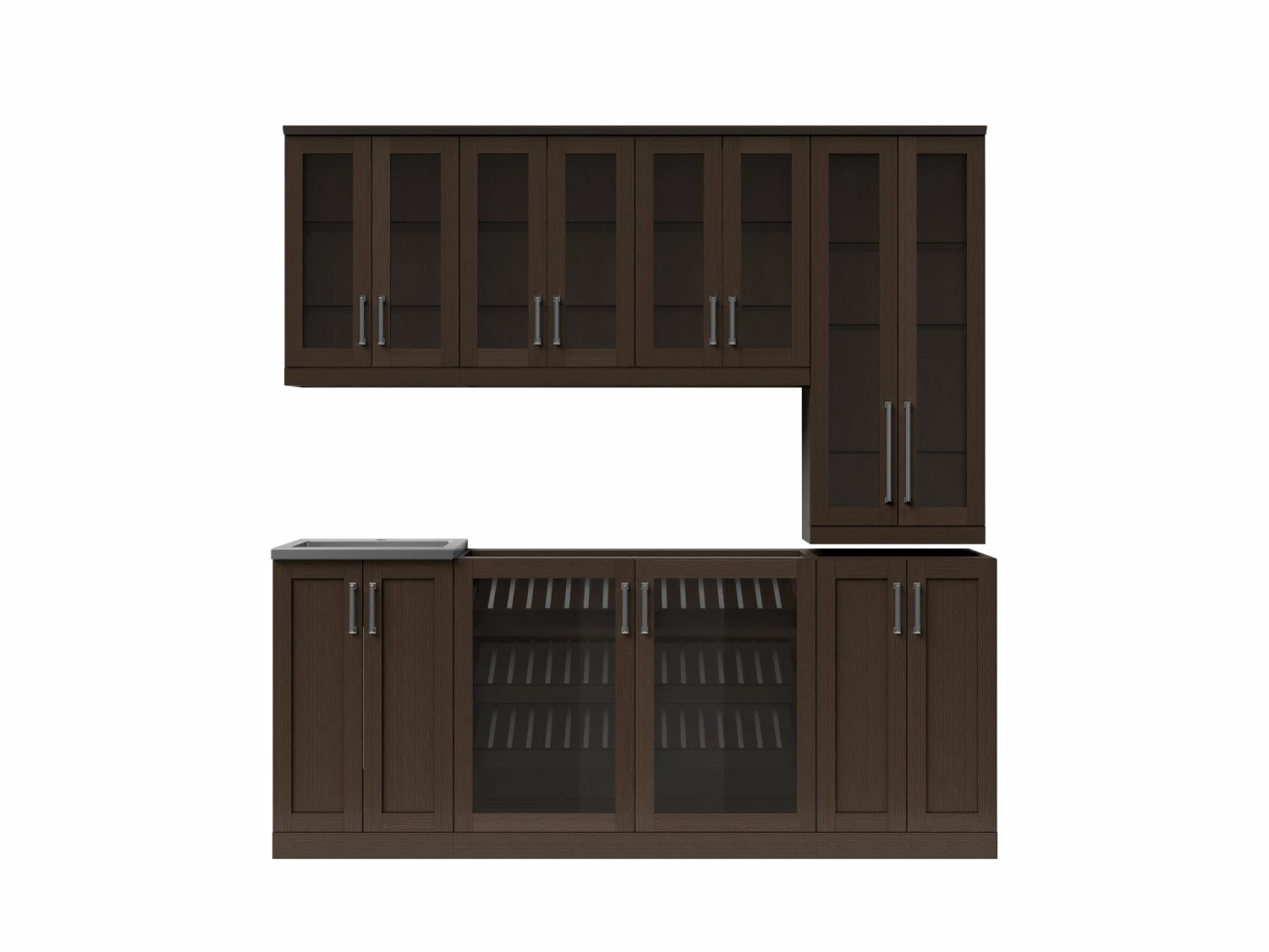 NewAge Products Home Wet Bar 8 Piece Cabinet Set - 21 Inch 11 NewAge Products Home Wet Bar 8 Piece Cabinet Set - 21 Inch
