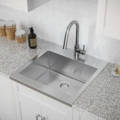NewAge Products 24 In. Standard Sink With Classic Pull Down Faucet Shop Kitchen Sets