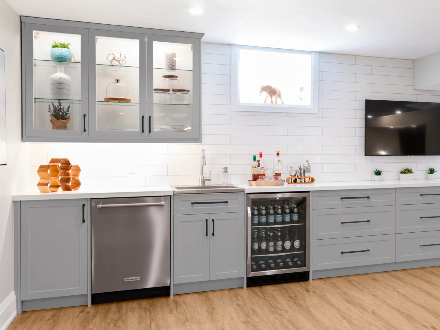 NewAge Products Home Bar Cabinets Home Bar 4 Piece Cabinet Set With Glass Door And Single Drawer Cabinets - 24 Inch 15 NewAge Products Home Bar Cabinets Home Bar 4 Piece Cabinet Set With Glass Door And Single Drawer Cabinets - 24 Inch