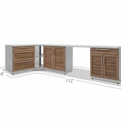 NewAge Products Outdoor Kitchen Stainless Steel 4 Piece Cabinet Set 39 NewAge Products Outdoor Kitchen Stainless Steel 4 Piece Cabinet Set