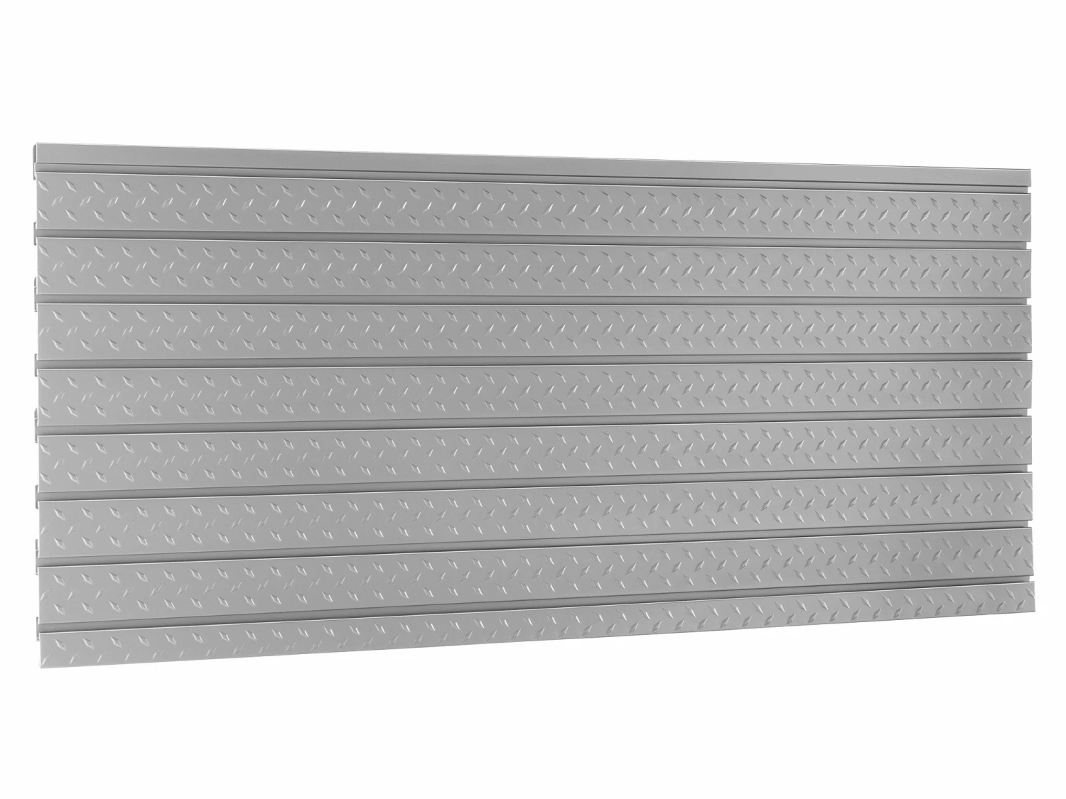 NewAge Products 2 X Pro Series 84 In. Diamond Plate Slatwall Backsplash 2 NewAge Products 2 X Pro Series 84 In. Diamond Plate Slatwall Backsplash
