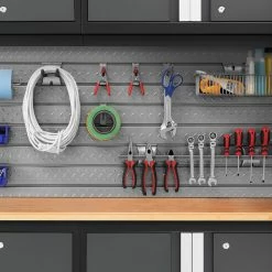 None Pro Series Diamond Plate Slatwall Backsplash Garage Storage 35 None Pro Series Diamond Plate Slatwall Backsplash Garage Storage