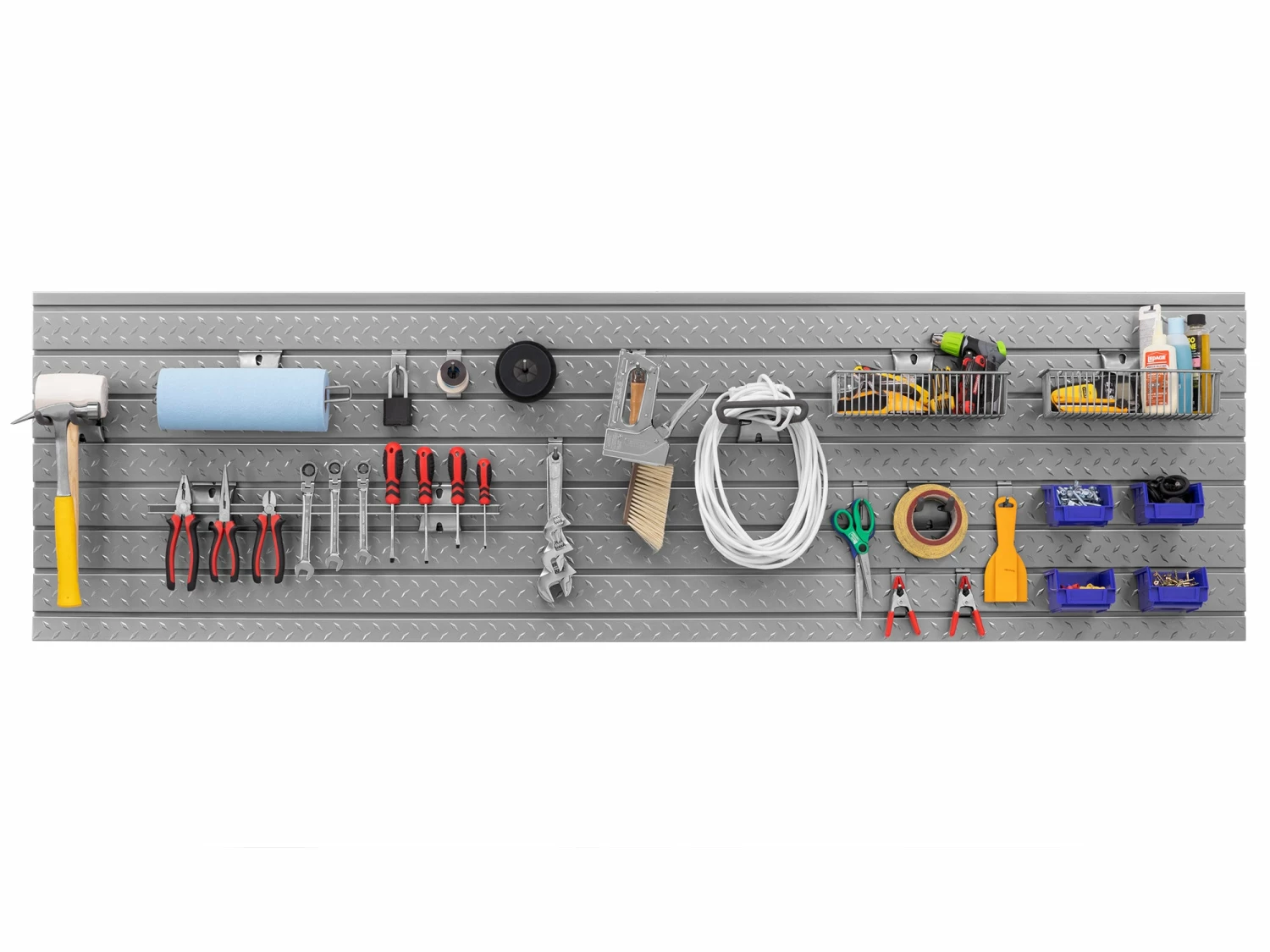 None Pro Series Diamond Plate Slatwall Backsplash Garage Storage 10 None Pro Series Diamond Plate Slatwall Backsplash Garage Storage