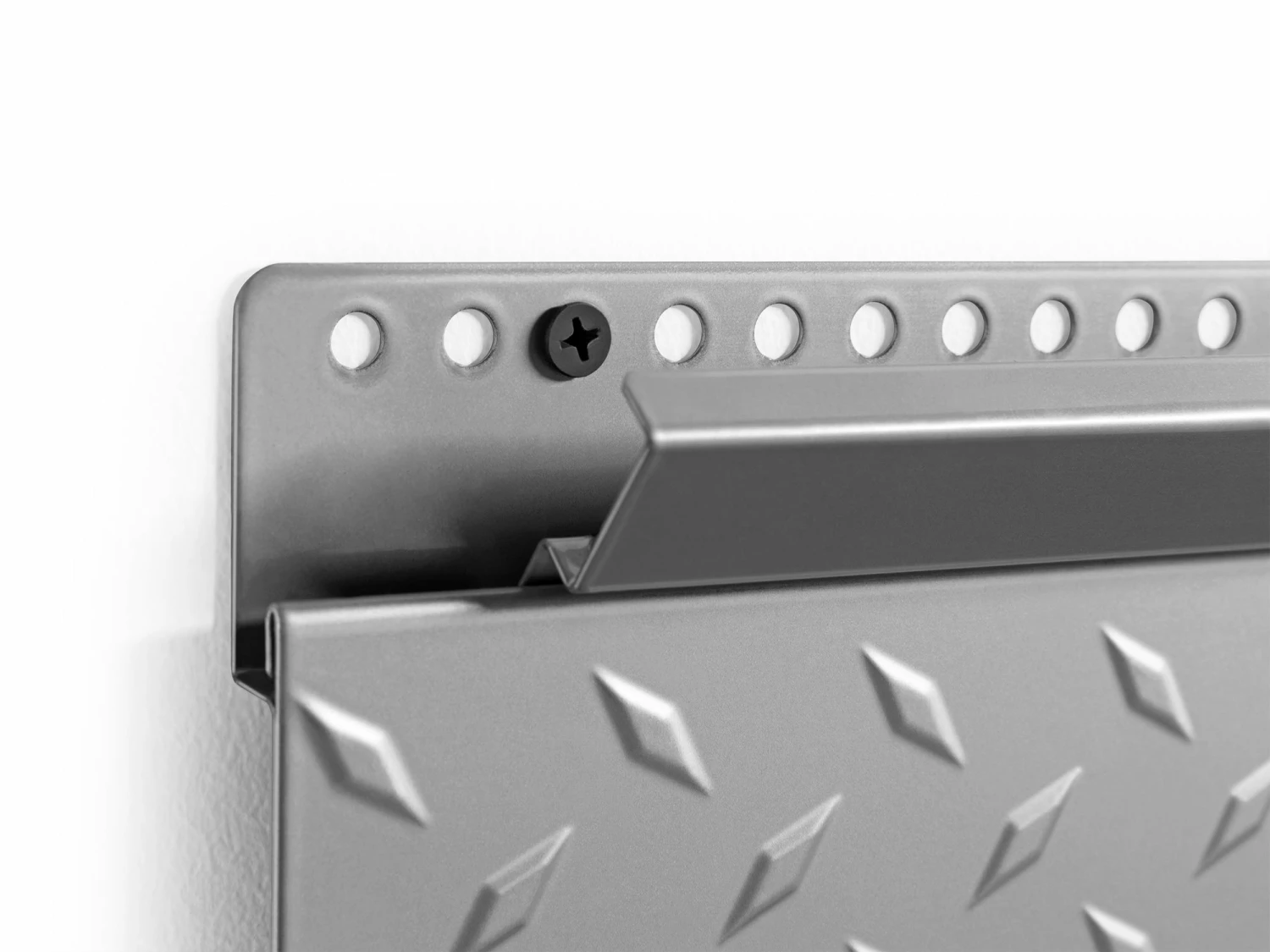 None Pro Series Diamond Plate Slatwall Backsplash Garage Storage 12 None Pro Series Diamond Plate Slatwall Backsplash Garage Storage