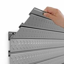 NewAge Products Pro Series 84 In. Diamond Plate Silver Slatwall Backsplash (2-Pack) And 40-Piece Accessory Kit 12 NewAge Products Pro Series 84 In. Diamond Plate Silver Slatwall Backsplash (2-Pack) And 40-Piece Accessory Kit