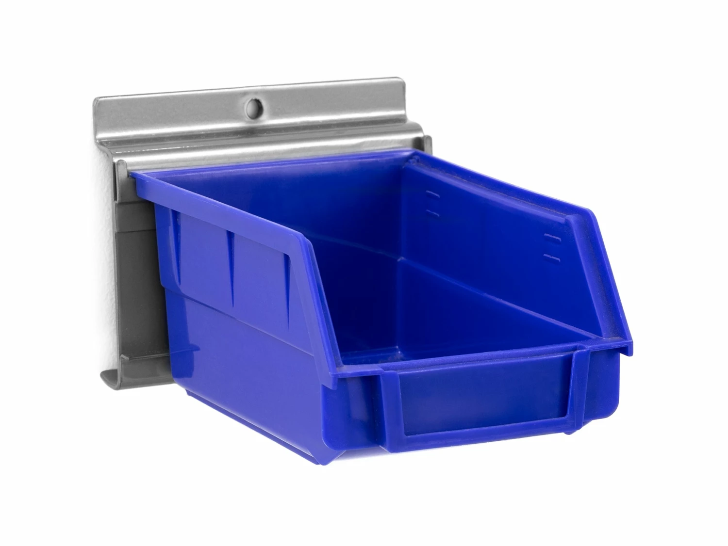 NewAge Products Garage Storage PVC Slatwall Blue Parts Bins With Parts Bins Support (Pack Of 4) 2 NewAge Products Garage Storage PVC Slatwall Blue Parts Bins With Parts Bins Support (Pack Of 4)