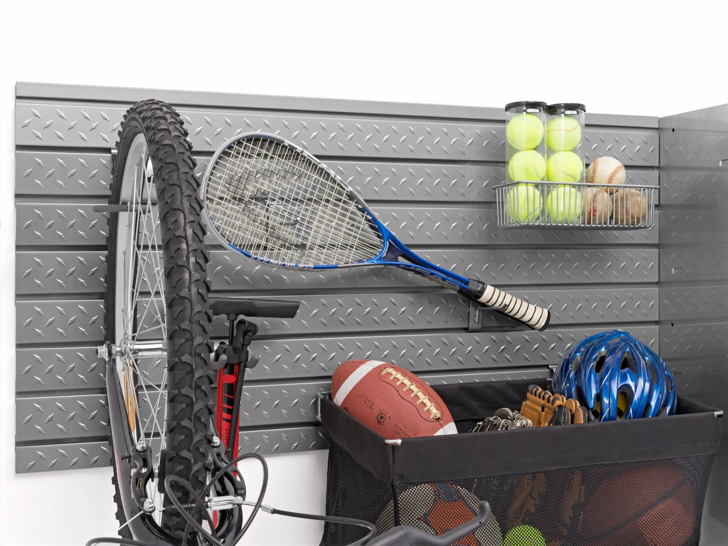 NewAge Products Garage Storage Pro Series 16 Sq. Ft. Steel Slatwall With 40-Piece Accessory Kit 11 NewAge Products Garage Storage Pro Series 16 Sq. Ft. Steel Slatwall With 40-Piece Accessory Kit