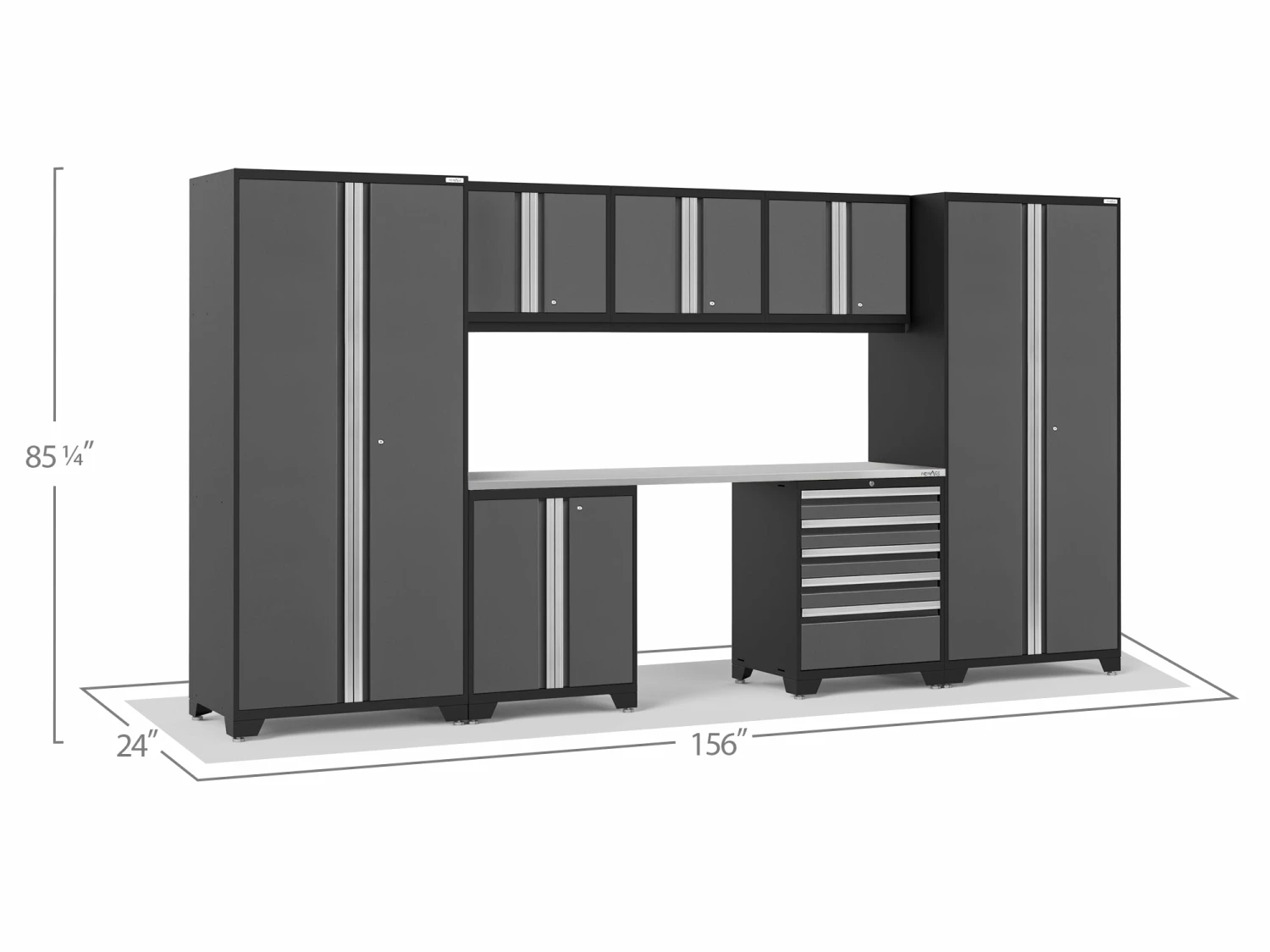 NewAge Products Pro Series 8 Piece Cabinet Set Garage Storage 4 NewAge Products Pro Series 8 Piece Cabinet Set Garage Storage