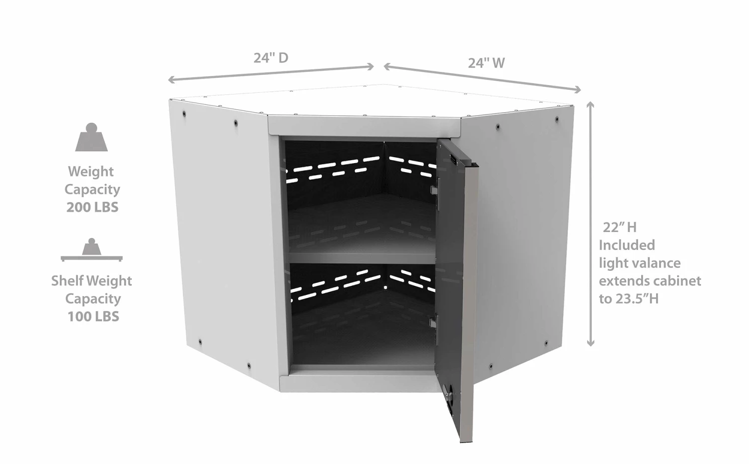 None Pro Series Corner Wall Cabinet Garage Storage 25 None Pro Series Corner Wall Cabinet Garage Storage